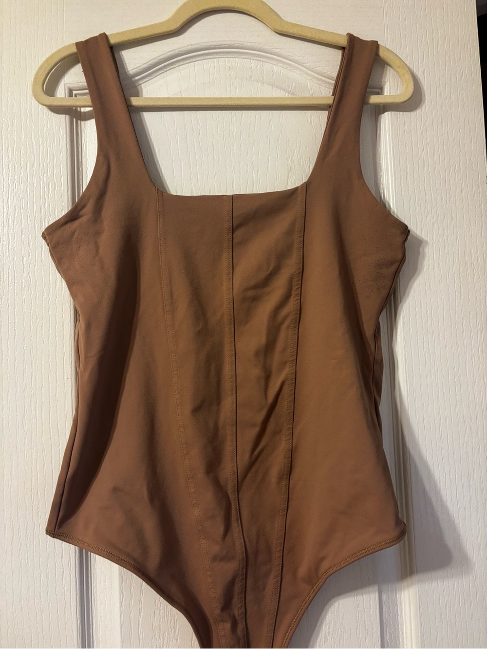 Abercrombie & Fitch Brown Square Neck Bodysuit